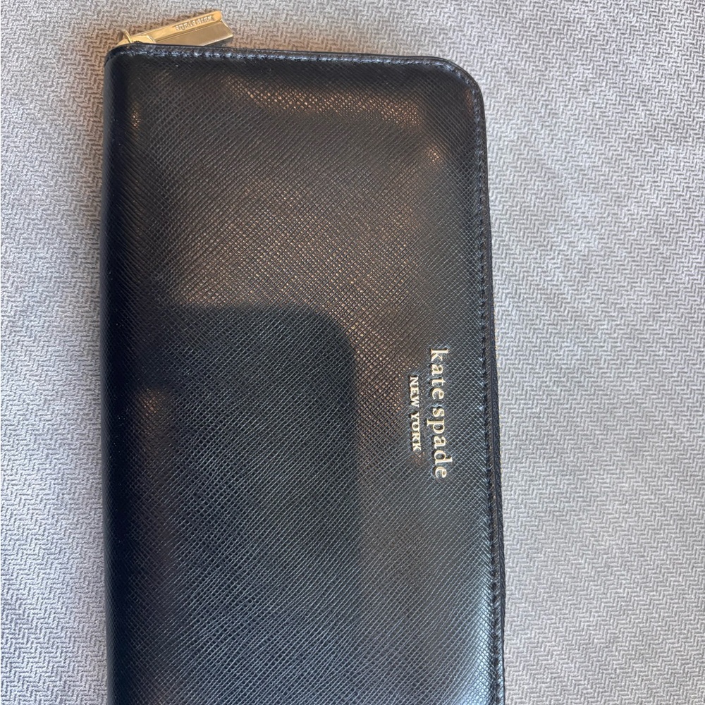 Kate Spade Black Zip-Around Wallet